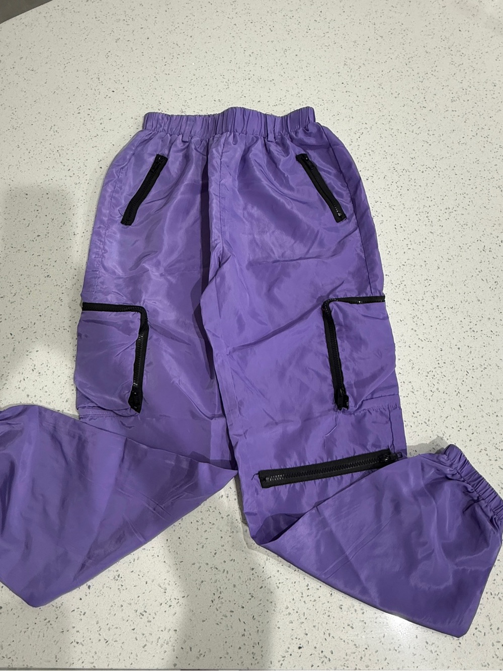 SHEIN Purple Zip Pocket Cargo Pants